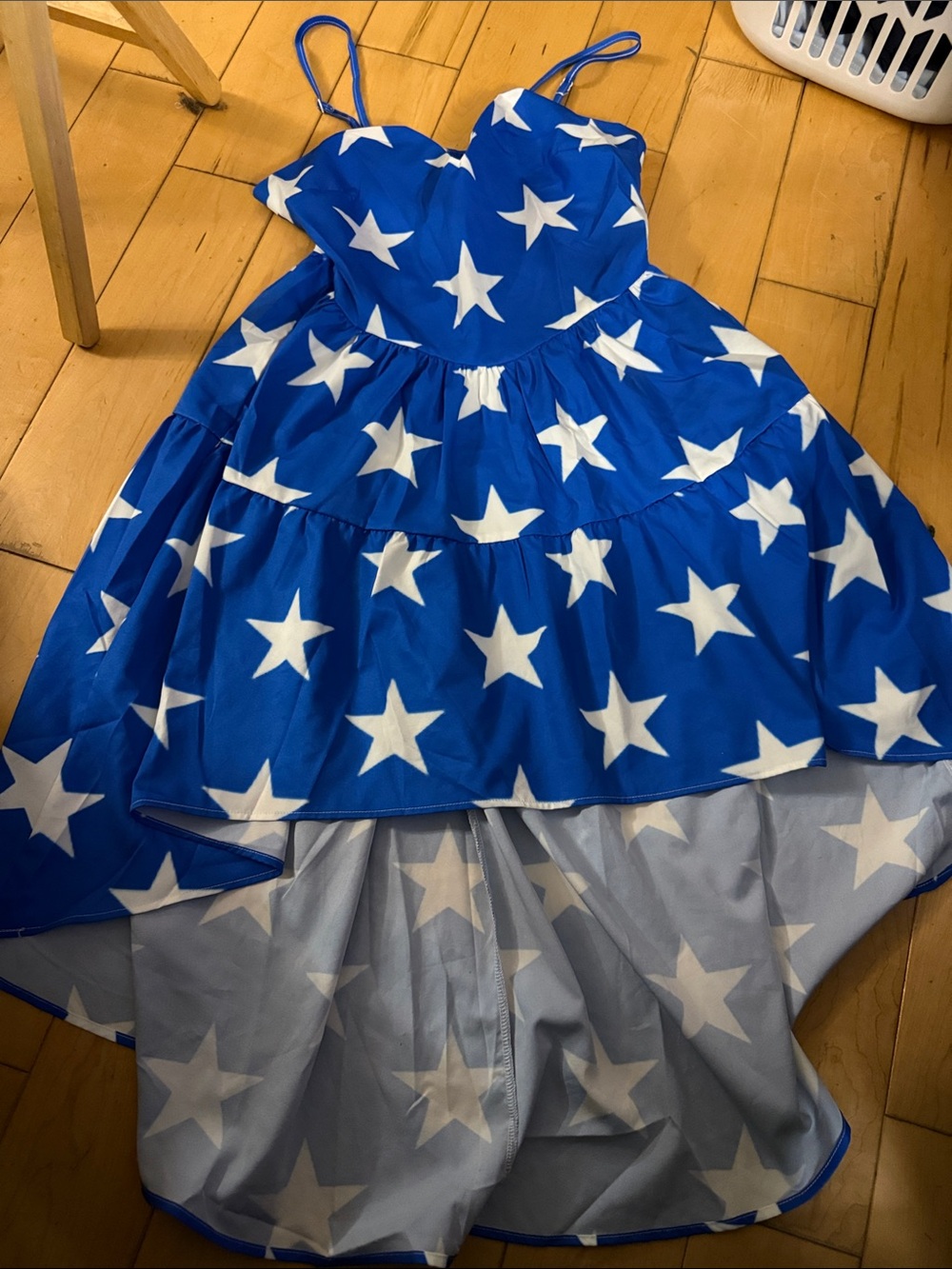 Girls Blue Star Tulle Dress